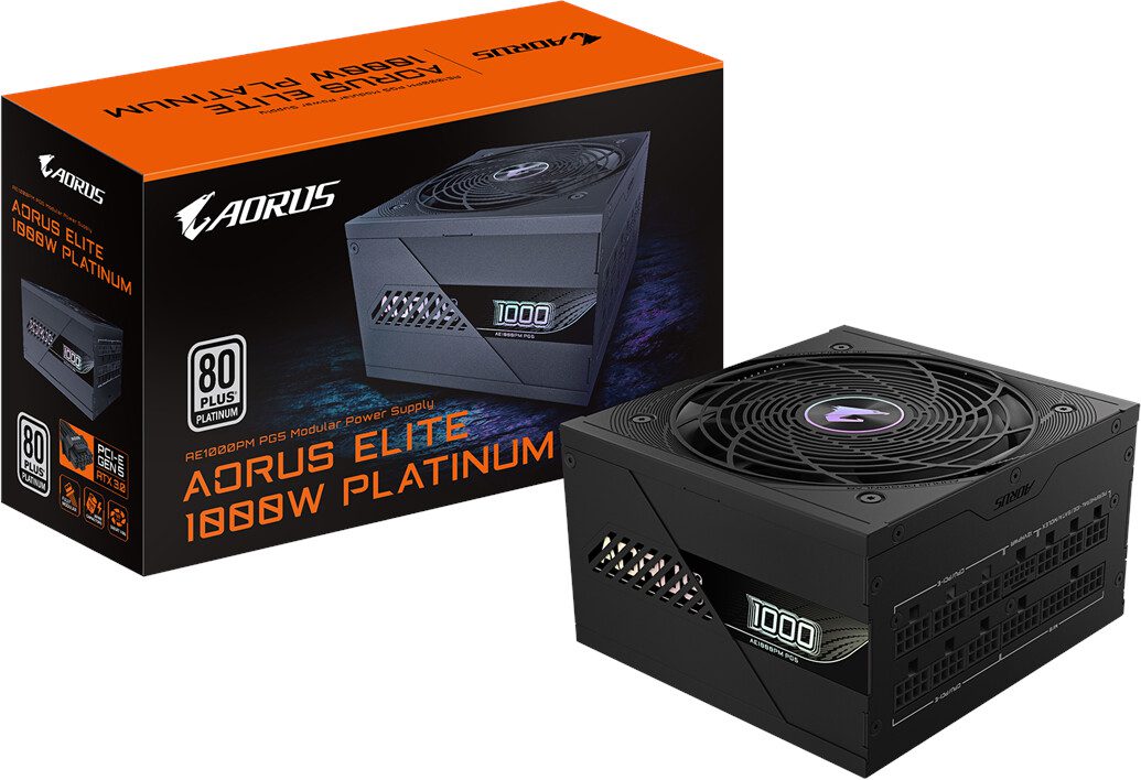 ALIMENTATORE POWER SUPPLY Gigabyte Aorus Elite 1000W Platinum ATX 3.1 80+ PLATINO GP-AE1000PM