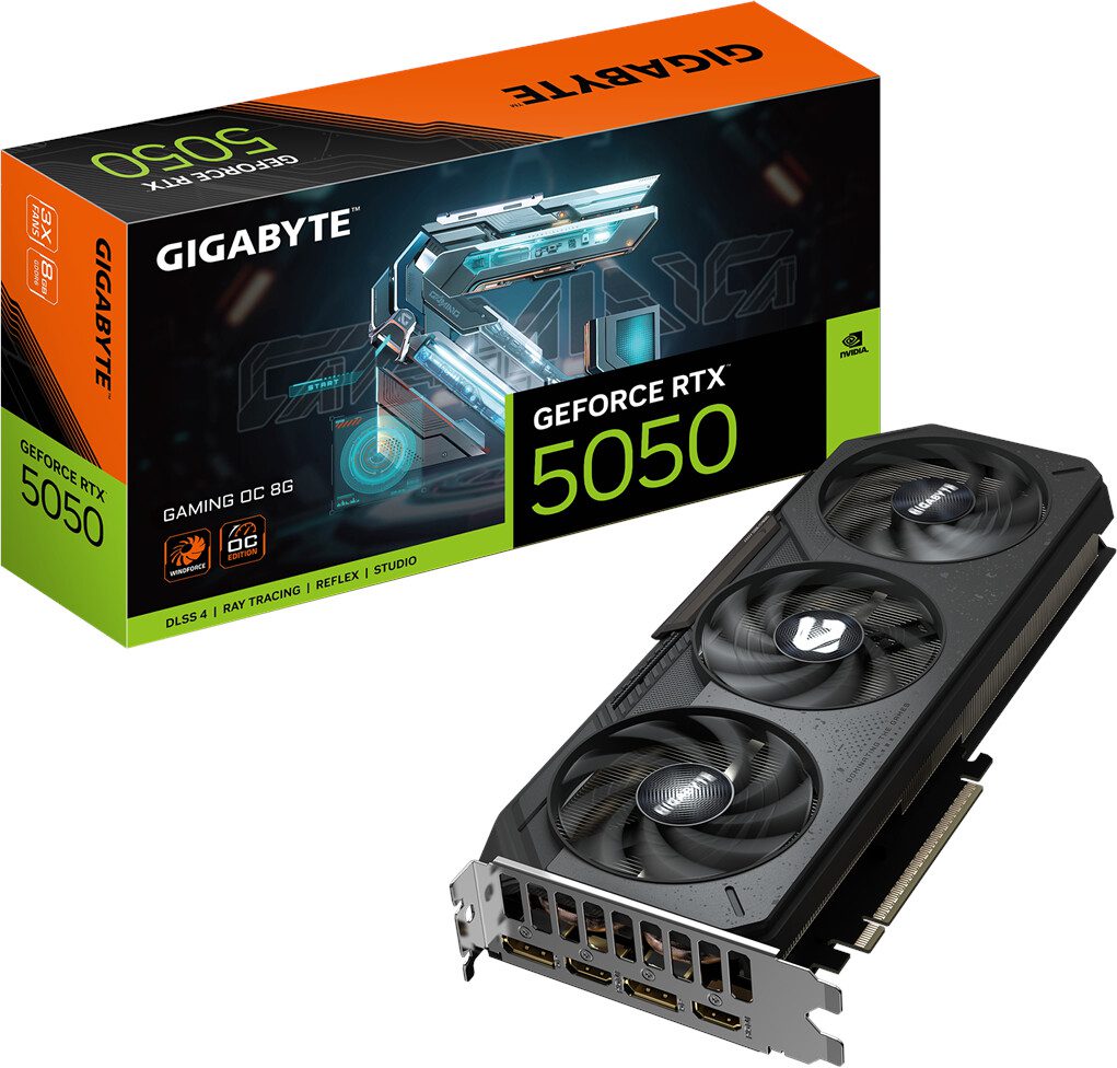 SCHEDA VIDEO GIGABYTE NVIDIA GeForce RTX 5050 GAMING OC 8GB GDDR6
