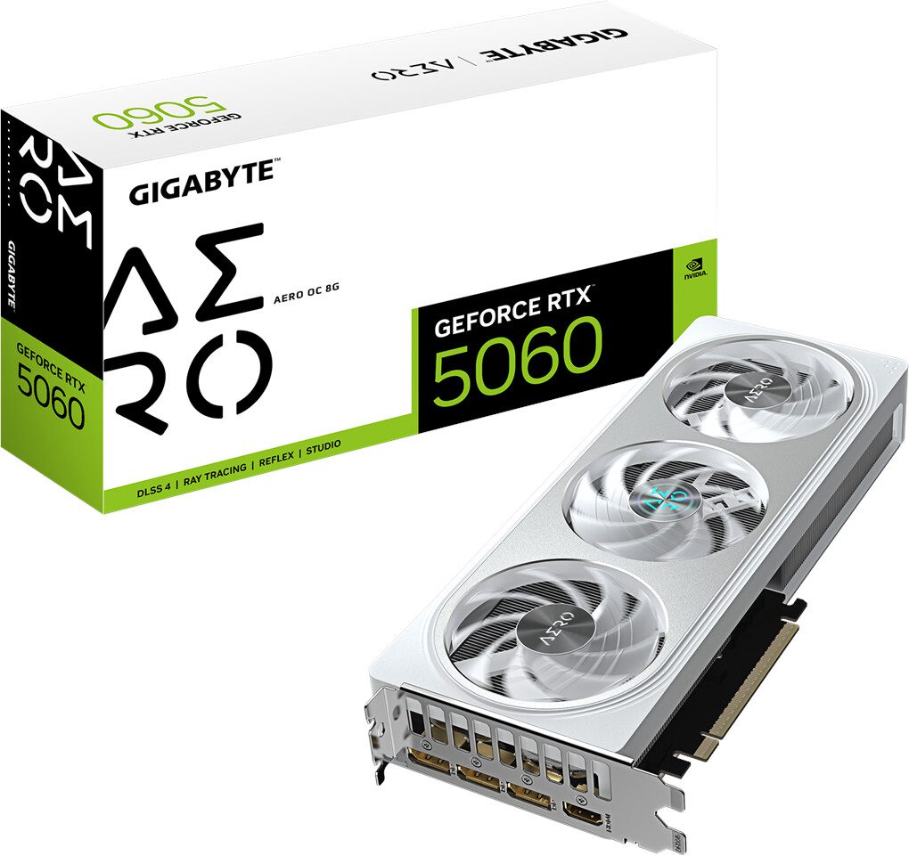 SCHEDA VIDEO GIGABYTE NVIDIA GeForce RTX 5060 AERO OC 8GB GDDR7