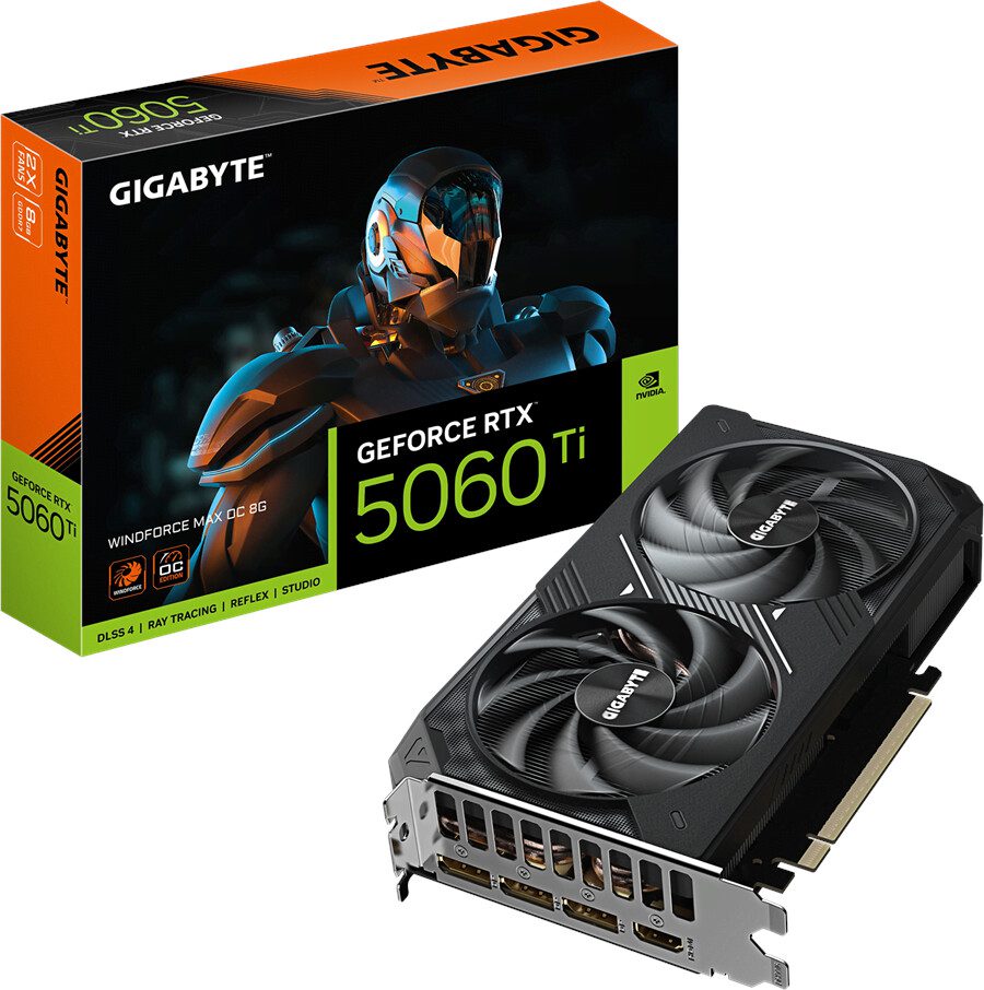SCHEDA VIDEO GIGABYTE NVIDIA GeForce RTX 5060 Ti WINDFORCE MAX OC 8GB GDDR7