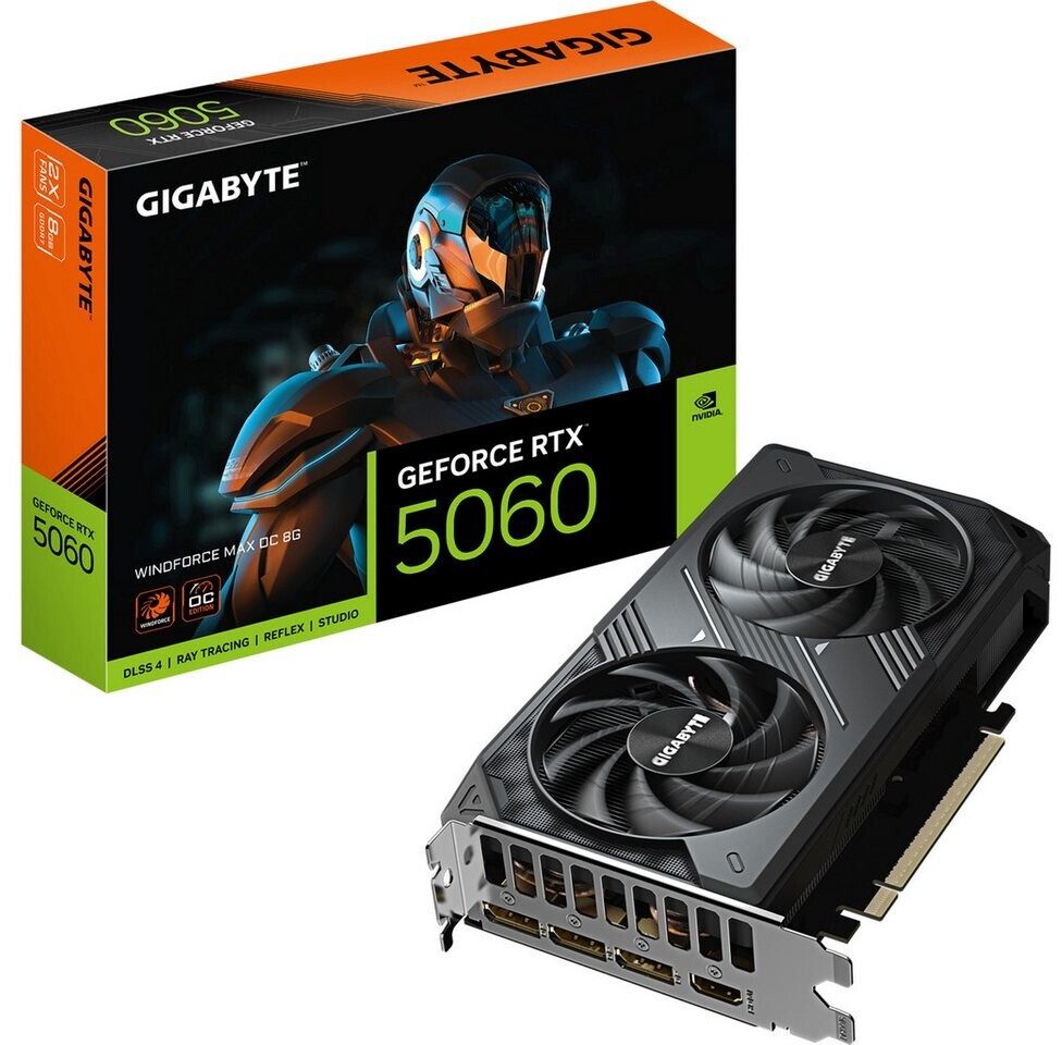 SCHEDA VIDEO Gigabyte NVIDIA GeForce RTX 5060 WINDFORCE MAX OC 8GB