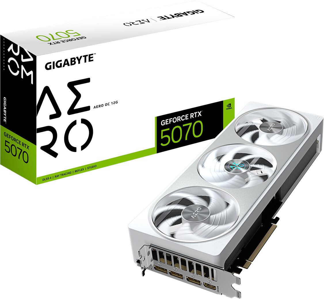 SCHEDA VIDEO Gigabyte NVIDIA GeForce RTX 5070 AERO OC 12 GB GDDR7