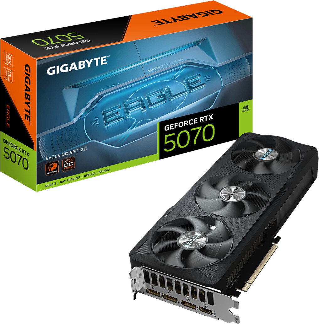 SCHEDA VIDEO GIGABYTE NVIDIA GeForce RTX 5070 EAGLE OC SFF 12GB GDDR7