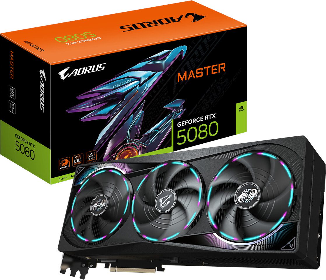 SCHEDA VIDEO Gigabyte NVIDIA GeForce RTX 5080 AORUS MASTER 16GB