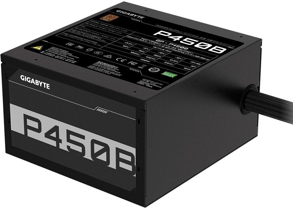 ALIMENTATORE POWER SUPPLY Gigabyte P450B 450W 20+4 pin ATX Black 80+ BRONZE GP-P450B - immagine 4