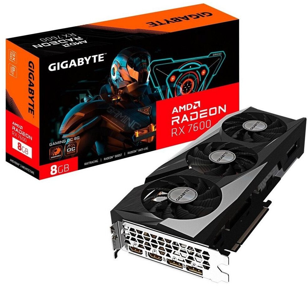 SCHEDA VIDEO GIGABYTE AMD Radeon RX 7600 GAMING OC 8GB GDDR6 GV-R76GAMING OC-8GD