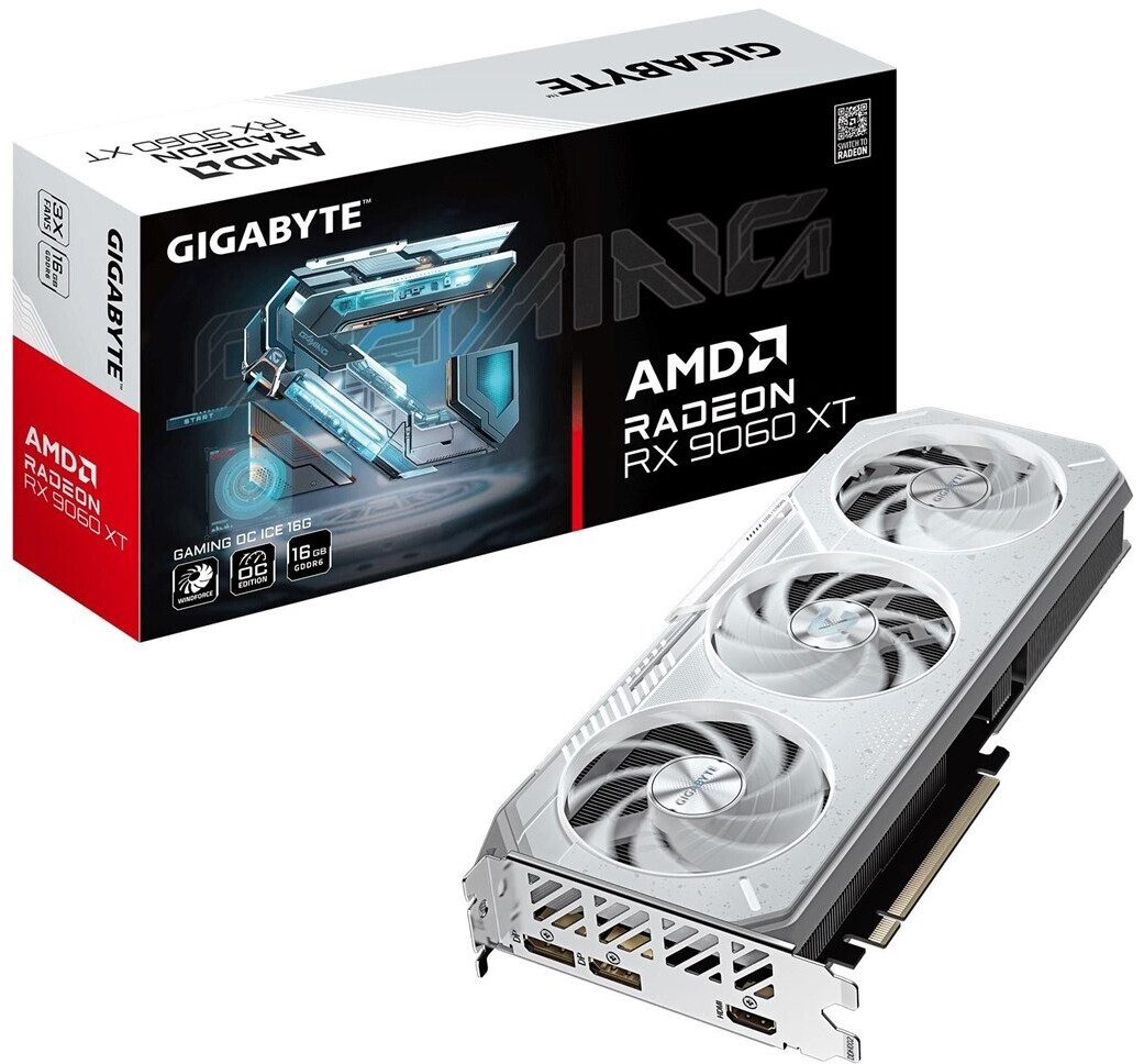 SCHEDA VIDEO GIGABYTE AMD Radeon RX 9060 XT OC GAMING ICE 16GB GDDR6 GV-R906XGAMINGOCICE-16GD