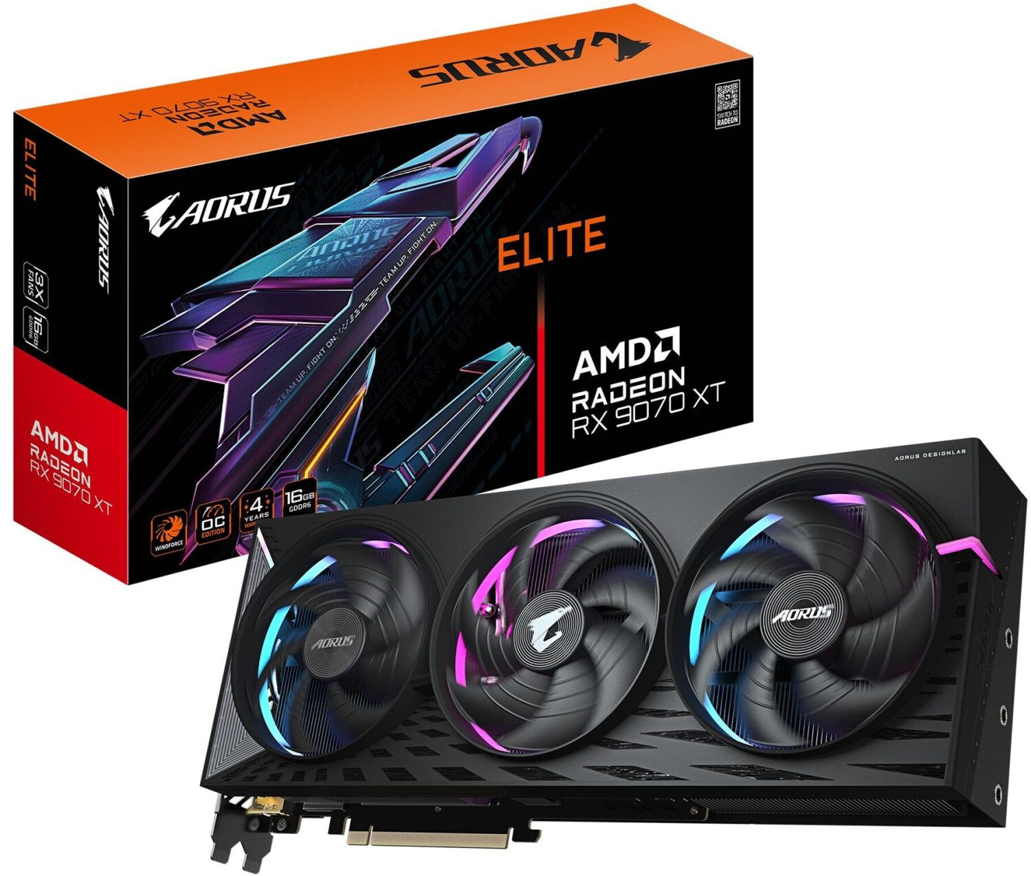 SCHEDA VIDEO Gigabyte AMD Radeon RX 9070 XT AORUS ELITE 16GB
