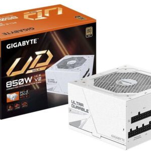 ALIMENTATORE POWER SUPPLY GIGABYTE UD850GM PG5 V2 ICE 850W PCIe Gen 5.1 80+ Gold Fully Modular Design ATX 3.1 compatible (GP-UD850GM PG5 ICE)