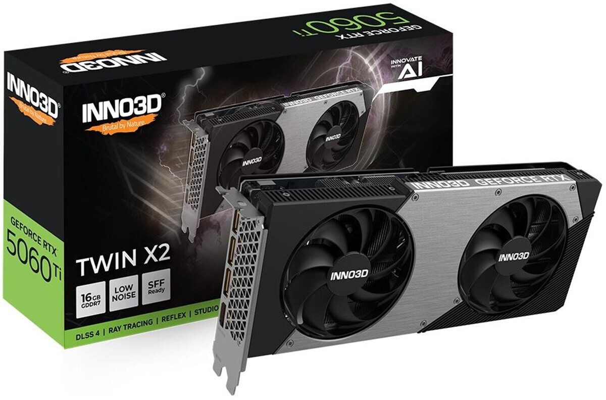 SCHEDA VIDEO INNO3D NVIDIA GeForce RTX™ 5060 Ti 16GB TWIN X2
