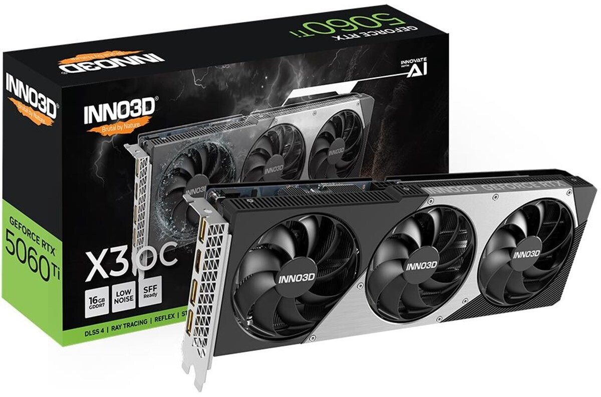 SCHEDA VIDEO INNO3D NVIDIA GeForce RTX 5060 Ti X3 OC 16 GB GDDR7