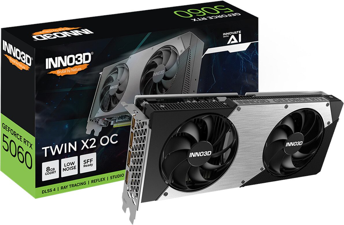 SCHEDA VIDEO INNO3D NVIDIA GEFORCE RTX 5060 Twin X2 OC 8GB