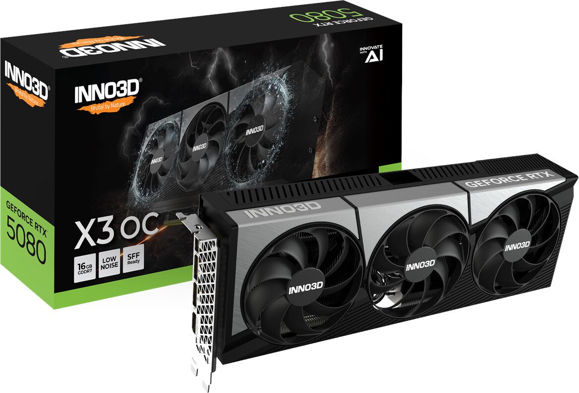 SCHEDA VIDEO Inno3D NVIDIA GeForce RTX 5080 X3 OC 16 GB GDDR7