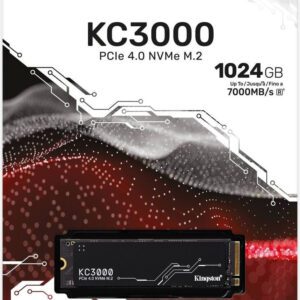 SSD Kingston Technology KC3000 M.2 1TB PCI Express 4.0 3D TLC NVMe - SKC3000S/1024G