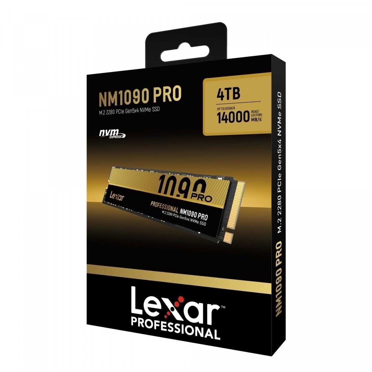 SSD Lexar Professional NM1090 PRO 4TB M.2 PCI Express 5.0 NVMe 3D TLC NAND LNM109P004T-RNNNG - immagine 2