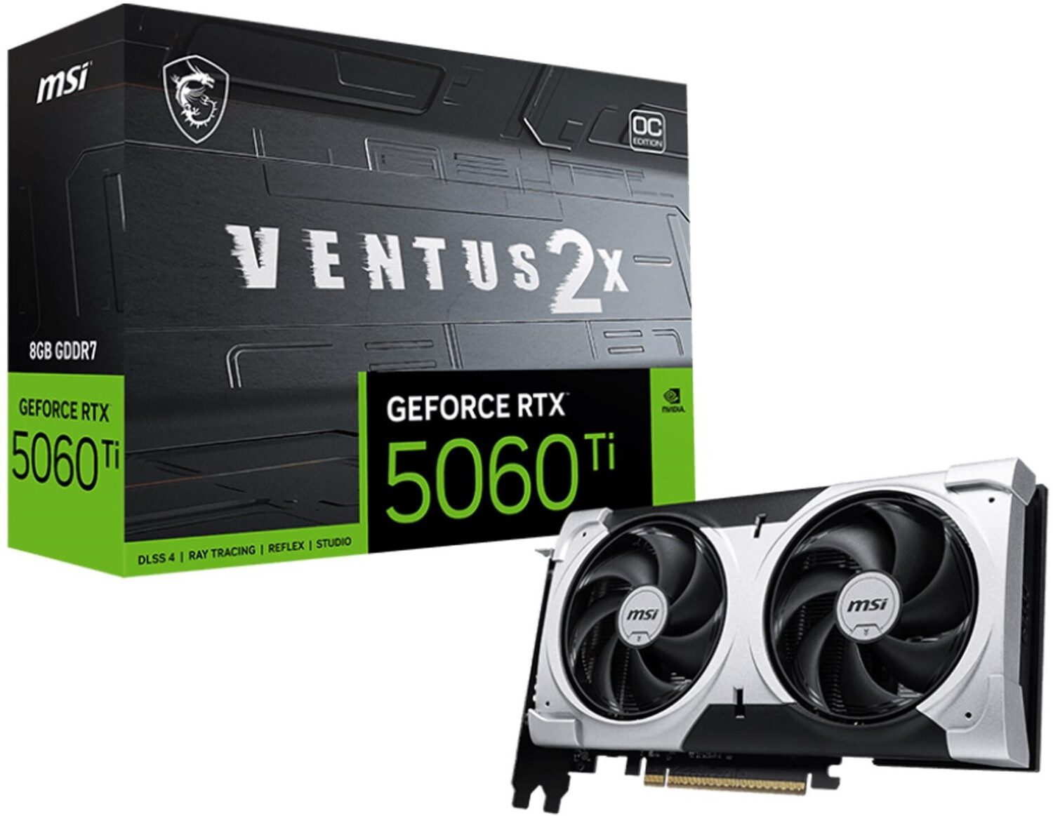SCHEDA VIDEO MSI NVIDIA GeForce RTX 5060 TI 8G VENTUS 2X OC PLUS 8GB GDDR7