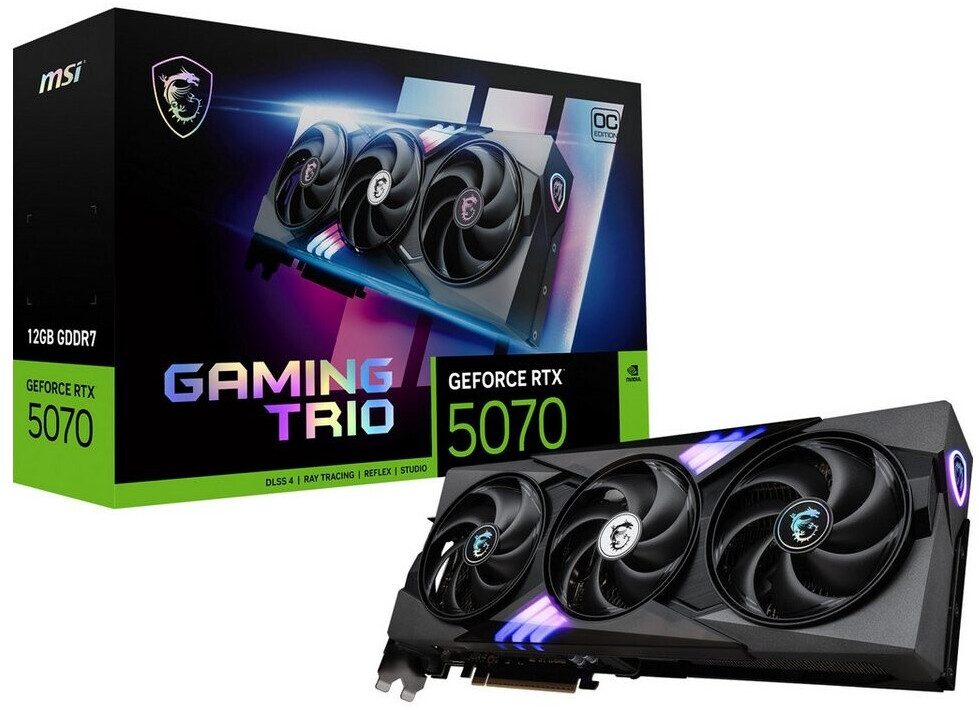 SCHEDA VIDEO MSI NVIDIA GeForce RTX 5070 GAMING TRIO OC 12GB GDDR7