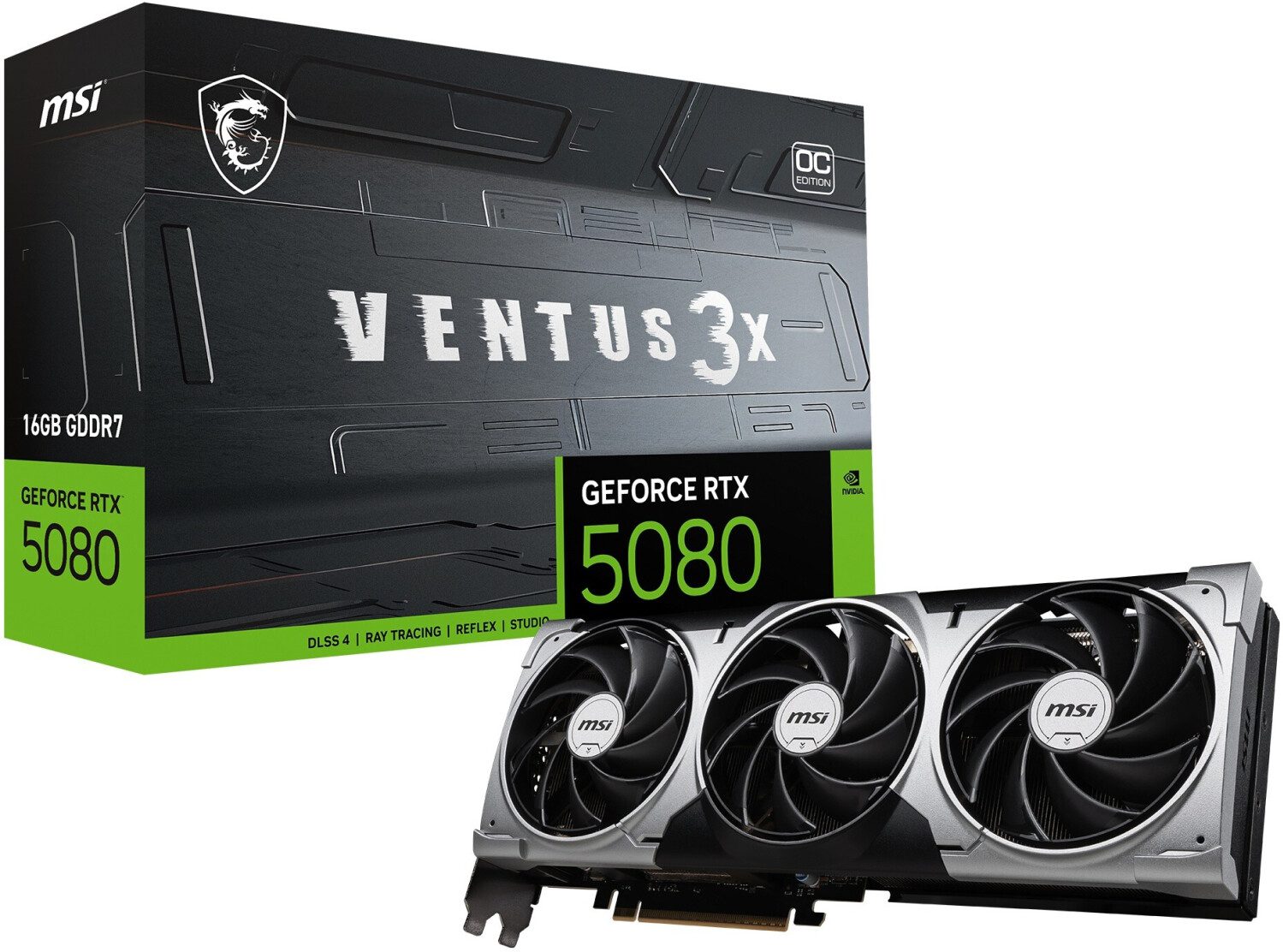 SCHEDA VIDEO MSI NVIDIA GeForce RTX 5080 VENTUS 3X OC GDDR7