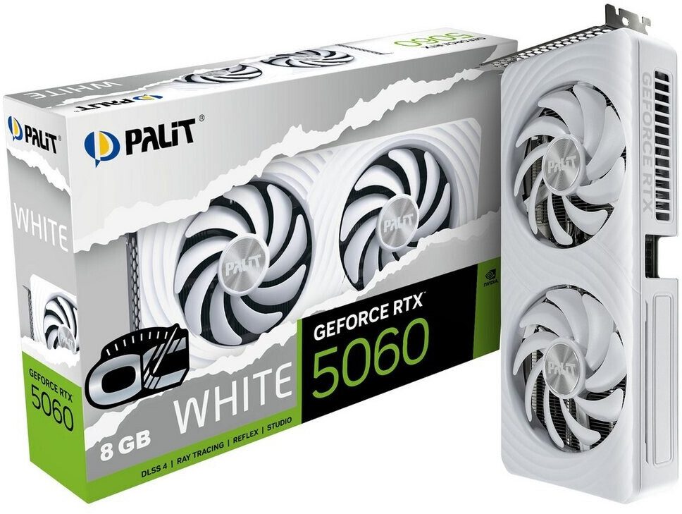 SCHEDA VIDEO Palit NVIDIA GeForce RTX 5060 White OC 8 GB GDDR7