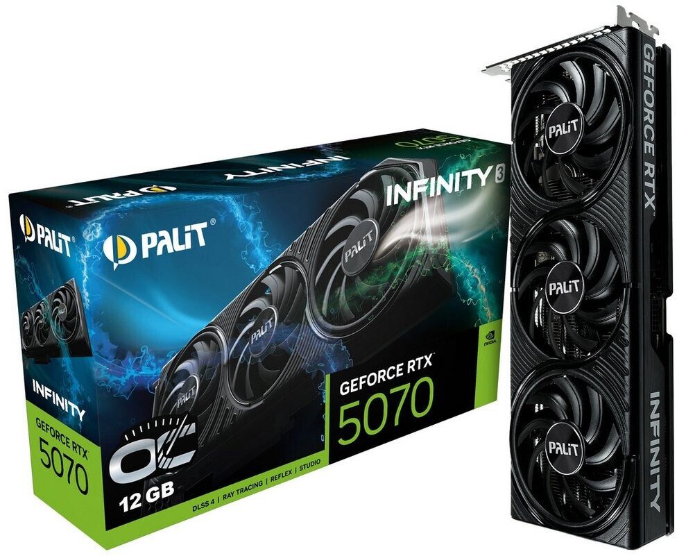 SCHEDA VIDEO Palit GeForce RTX 5070 Infinity 3 OC NVIDIA 12 GB GDDR7
