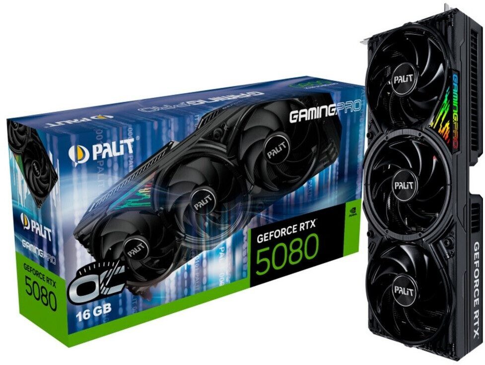 SCHEDA VIDEO Palit NVIDIA GeForce RTX 5080 GamingPro OC 16 GB GDDR7