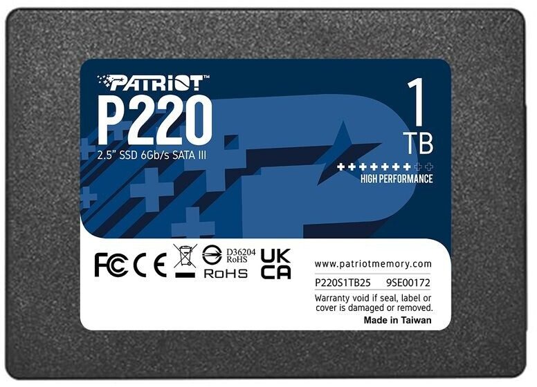 SSD Patriot Memory P220 1TB 2.5" Serial SATA III - P220S1TB25