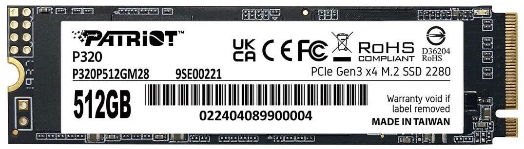 SSD PATRIOT VIPER P320 512GB M.2 PCI-Ex4 NVMe - P320P512GM28