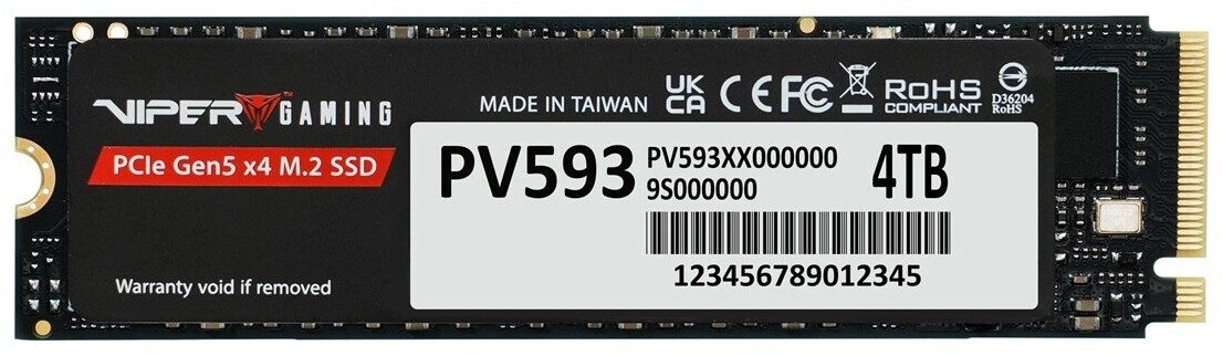 SSD Patriot Viper PV593 4TB M.2 PCI-E Gen5 x4 NVMe2 PV593P4TBM28H