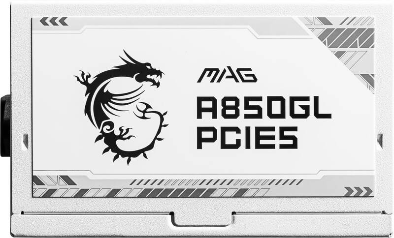ALIMENTATORE POWER SUPPLY MSI MAG A850GL PCIE5 WHITE 850W 20+4 pin ATX 80+ GOLD (306-7ZP8A24-CE0) - immagine 8