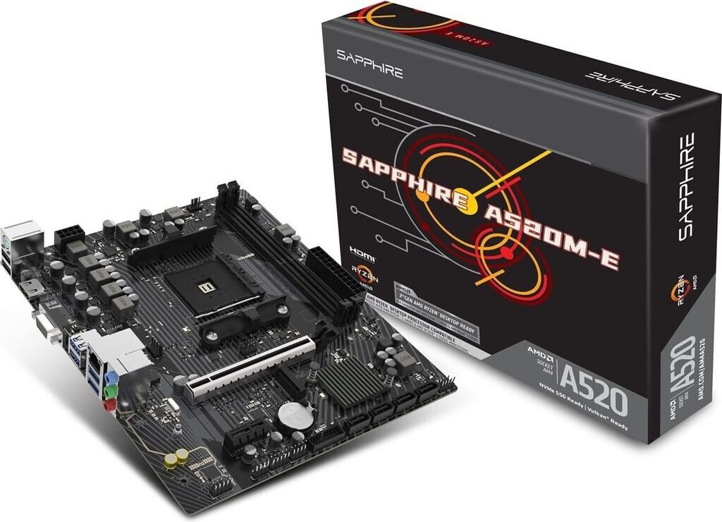 SCHEDA MADRE Sapphire A520M-E Socket AM4 micro ATX (52119-04-40G)