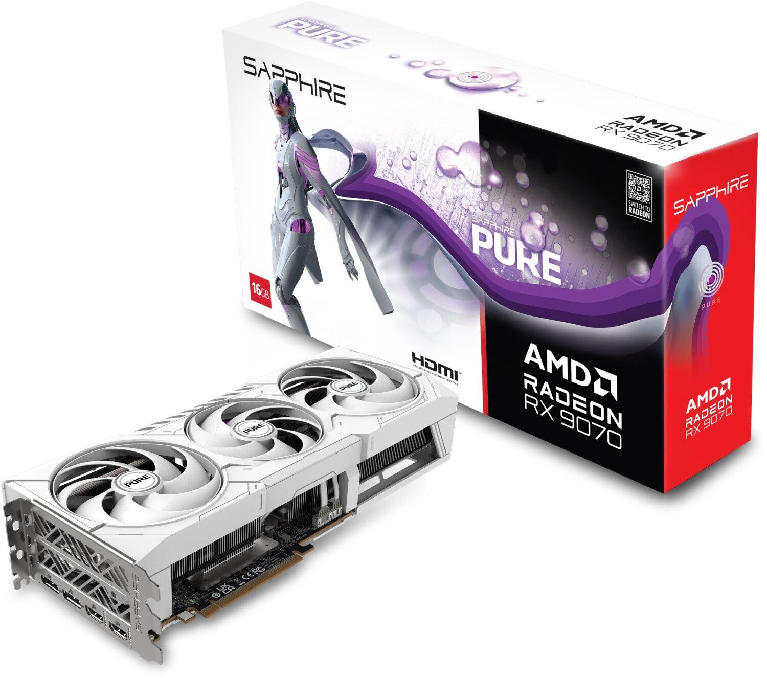 SCHEDA VIDEO Sapphire AMD Radeon RX 9070 PURE 16GB OC GDDR6 - 11349-02-20G