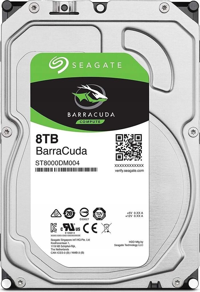 HDD Seagate BarraCuda 8TB 5400 RPM 256 MB 3.5" Serial SATA III (ST8000DM004)