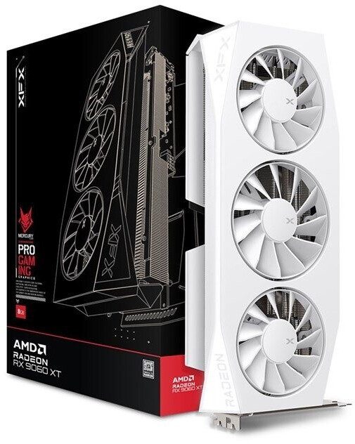 SCHEDA VIDEO XFX Mercury AMD Radeon RX 9060 XT OC White Gaming Edition 16GB GDDR6