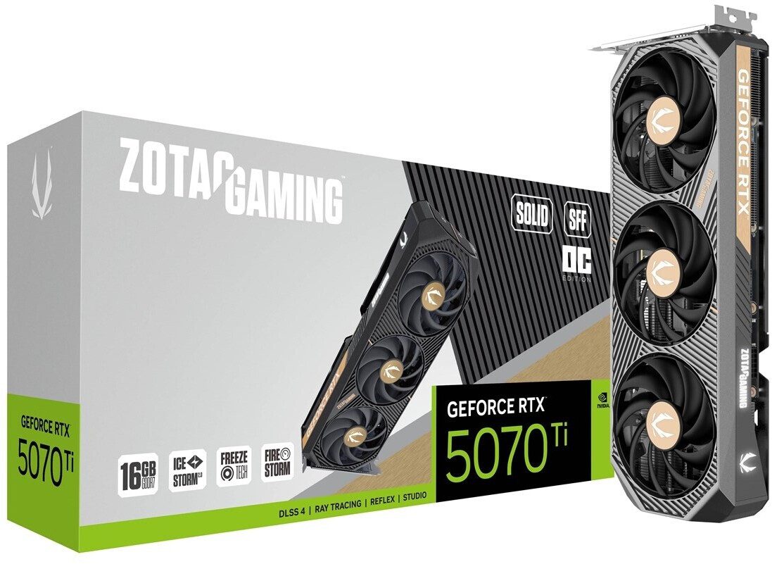 SCHEDA VIDEO Zotac NVIDIA GeForce RTX 5070 Ti SOLID SFF OC 16 GB GDDR7