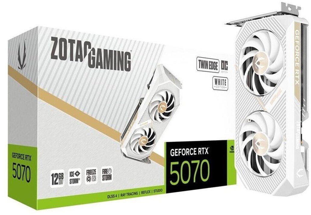 SCHEDA VIDEO Zotac NVIDIA GeForce RTX 5070 Twin Edge OC WHITE EDITION 12 GB GDDR7