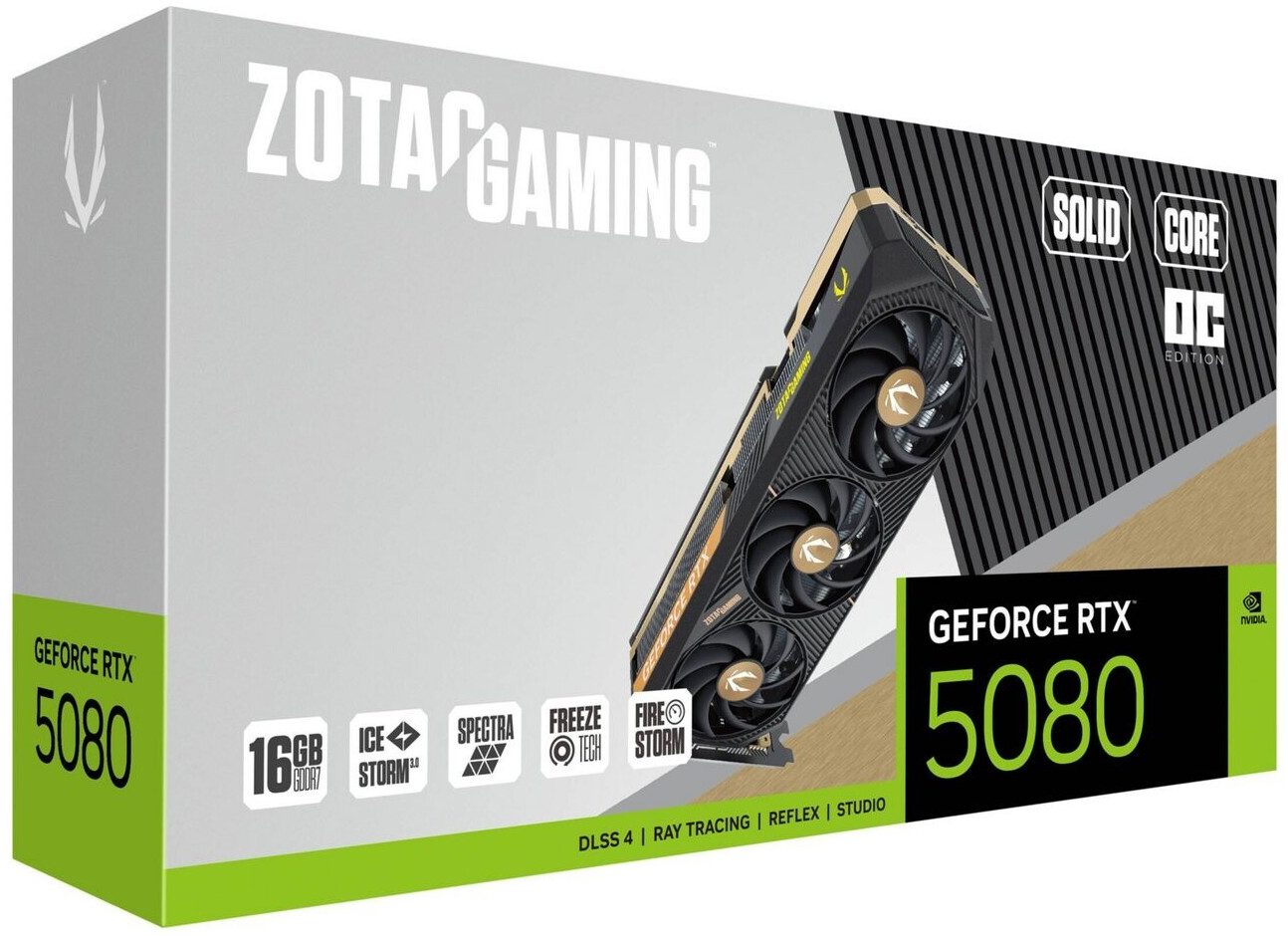 SCHEDA VIDEO Zotac NVIDIA GeForce RTX 5080 SOLID CORE OC 16GB GDDR7 - ZT-B50800J2-10P