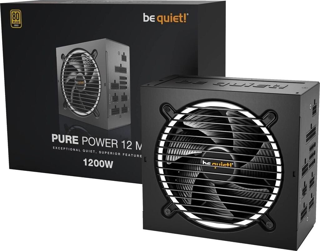 ALIMENTATORE POWER SUPPLY be quiet! PURE POWER 12M 1200W 20+4 pin ATX Black 80+ GOLD