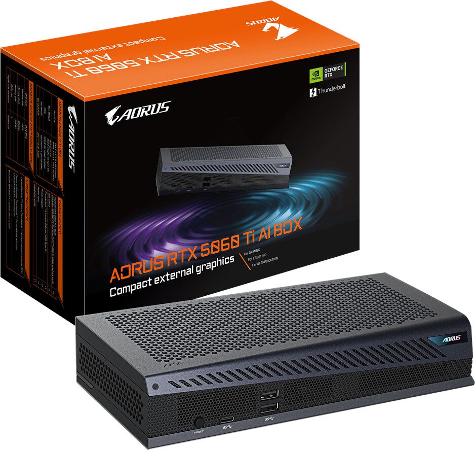 SCHEDA VIDEO GIGABYTE NVIDIA AORUS RTX 5060 Ti AI BOX 16GB GDDR7