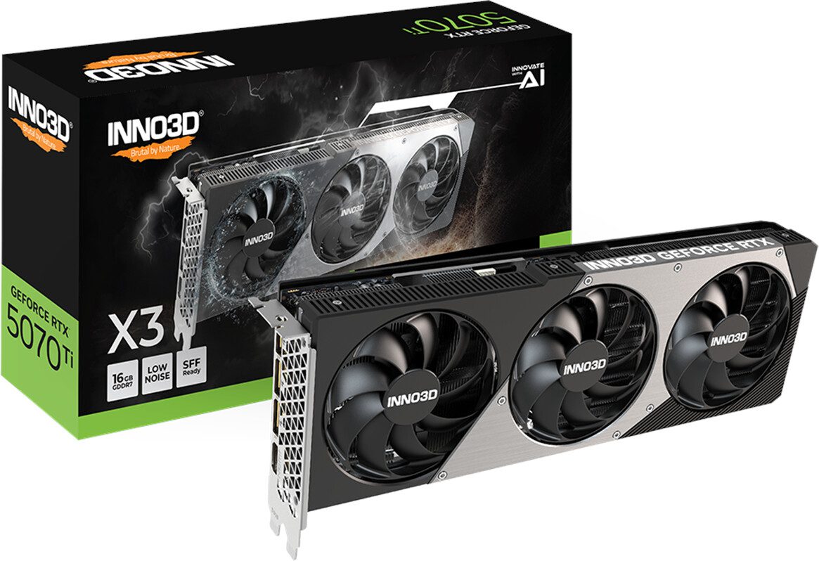 SCHEDA VIDEO Inno3D NVIDIA GeForce RTX 5070 Ti X3 16GB GDDR7 N507T316D7176068N