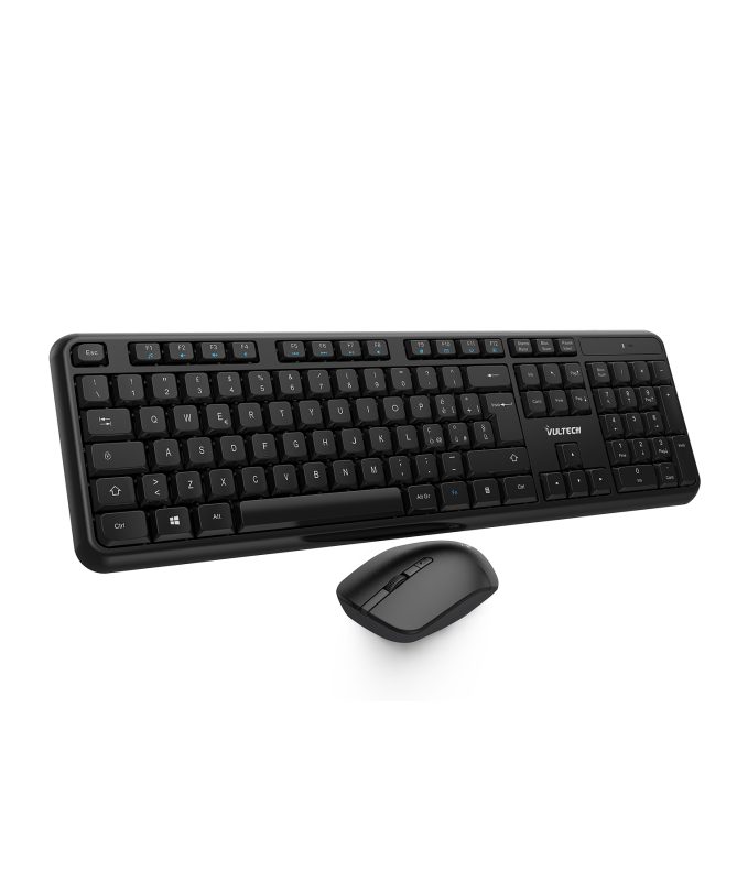 Kit Tastiera e Mouse Vultech KM-811W Keyboard Wireless, digitazione silenziosa