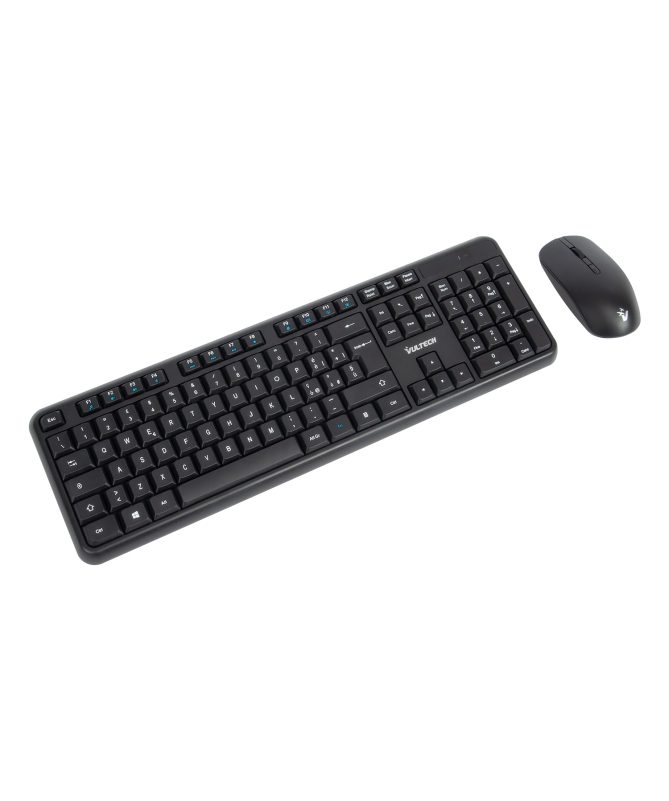 Kit Tastiera e Mouse Vultech KM-811W Keyboard Wireless, digitazione silenziosa - immagine 5