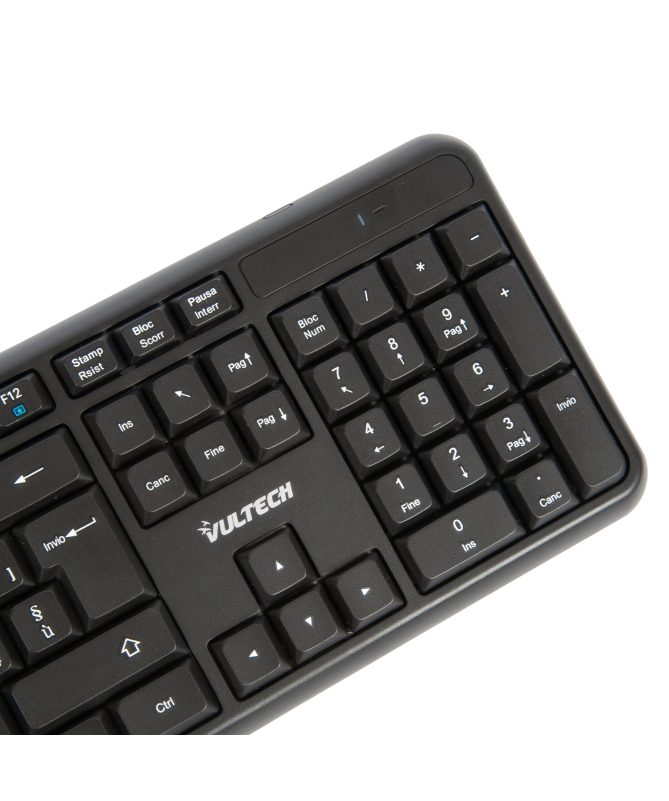 Kit Tastiera e Mouse Vultech KM-811W Keyboard Wireless, digitazione silenziosa - immagine 4
