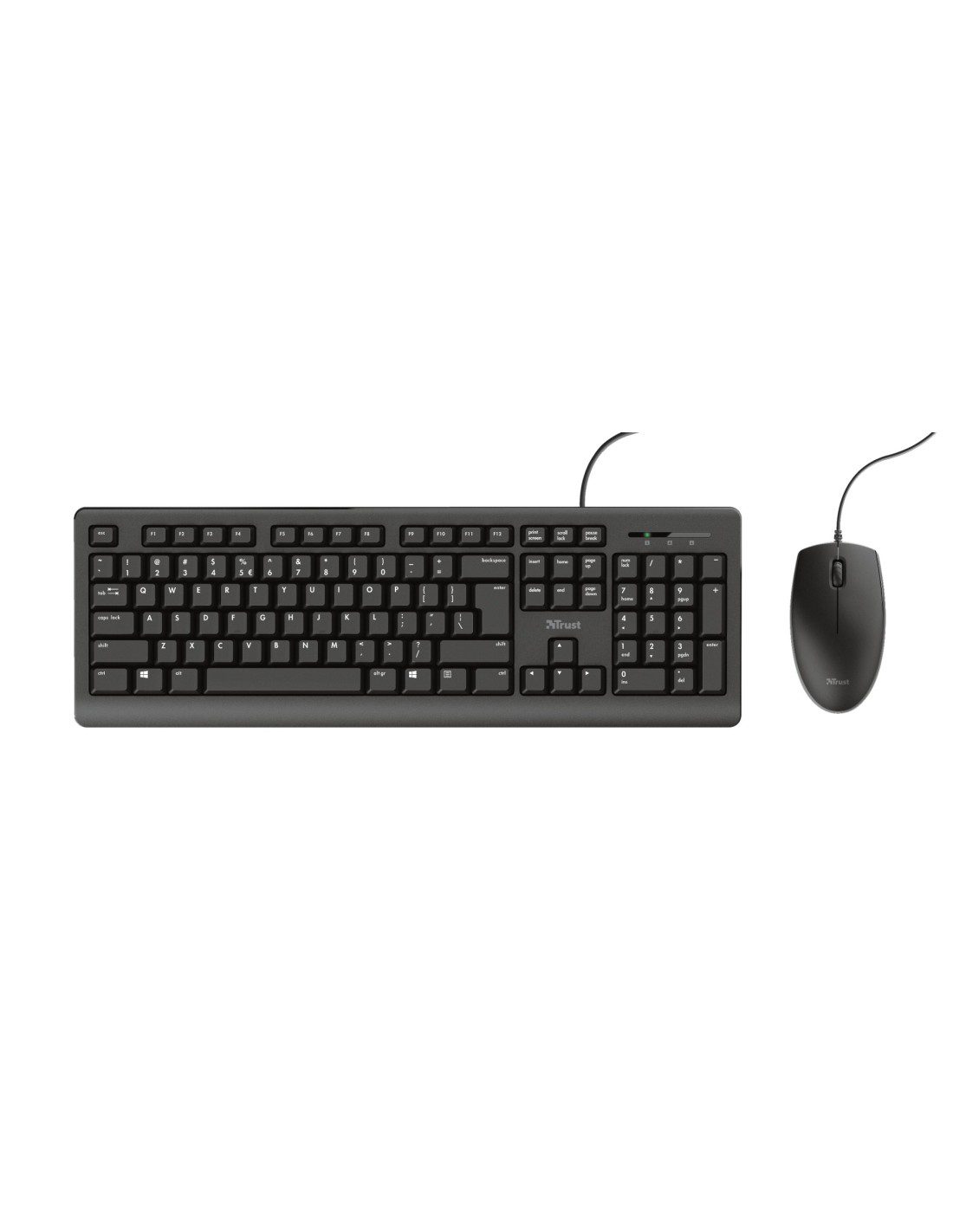 Kit Tastiera e Mouse Trust Primo Keyboard & Mouse Wired Spill-Resistant - immagine 4