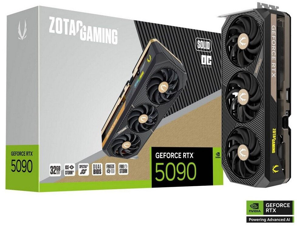 SCHEDA VIDEO Zotac GAMING NVIDIA GeForce RTX 5090 SOLID OC 32GB GDDR7 (ZT-B50900J-10P)