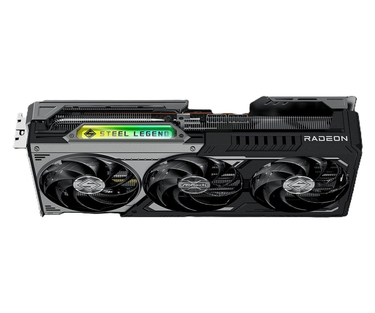 SCHEDA VIDEO ASRock RADEON RX 9070 GRE Steel Legend Dark 12GB OC (RX9070GRE SLD 12GO) - immagine 2
