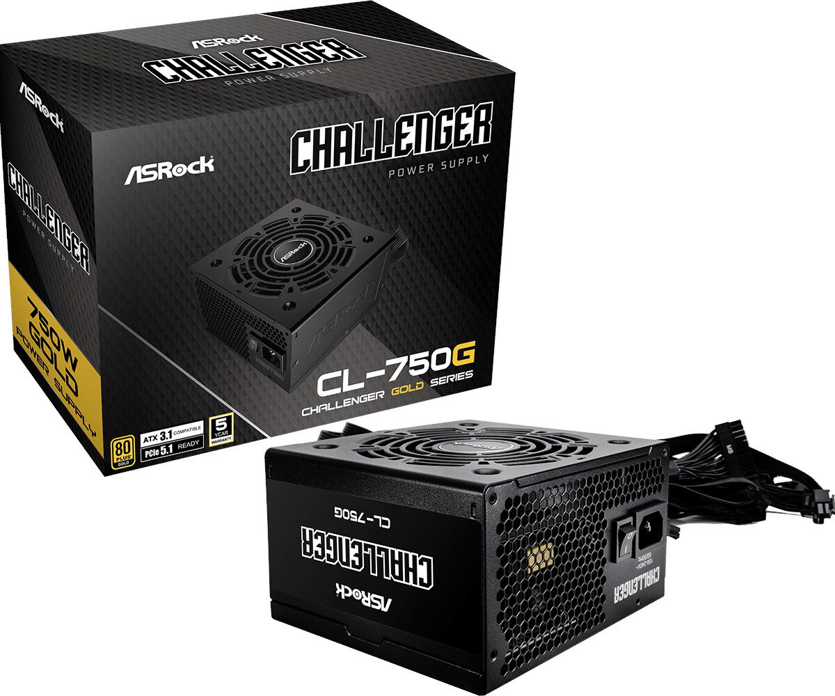 ALIMENTATORE POWER SUPPLY ASRock Challenger CL-750G 750W 80+ GOLD (CL-750G)