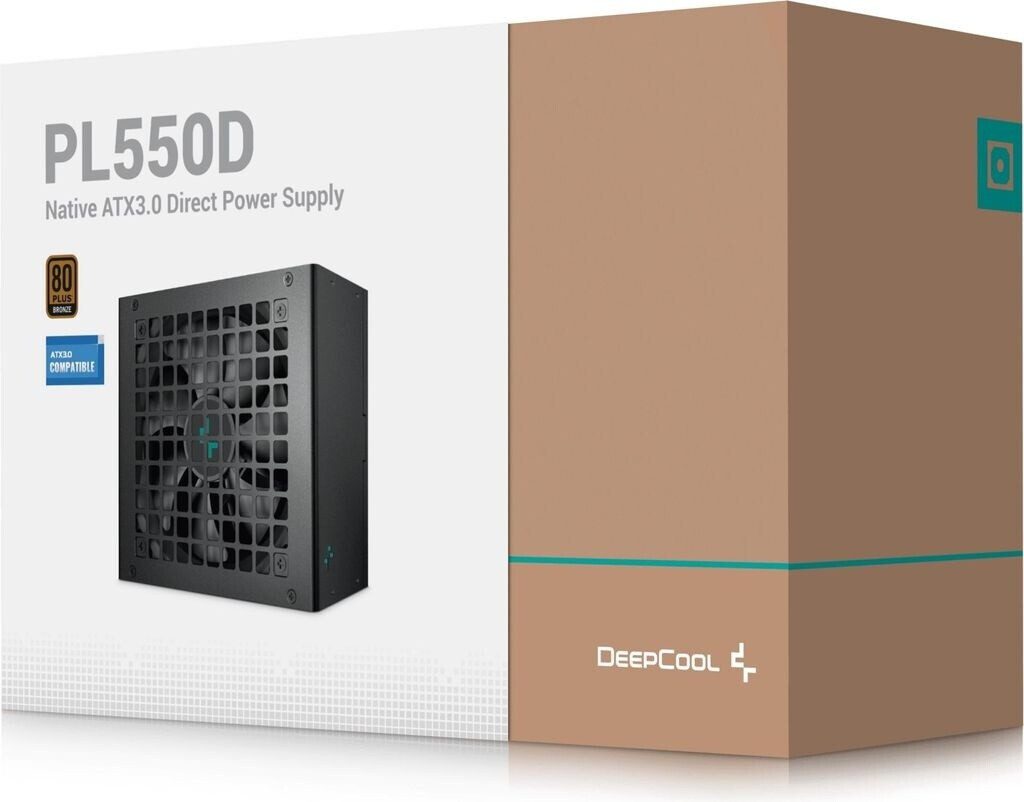 ALIMENTATORE POWER SUPPLY DeepCool PL-550-D V2 550W 80+ BRONZE (R-PL550D-FC0B-EU-V2)