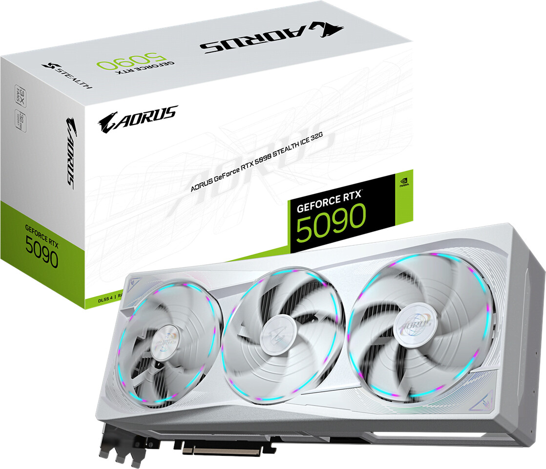 Scheda Video Gigabyte AORUS GeForce RTX 5090 Stealth ICE 32GB GDDR7